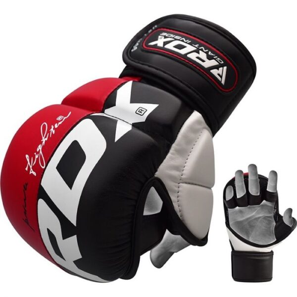 RDX T6 Entraînement MMA Gants de Grappling 7oz Rouge S