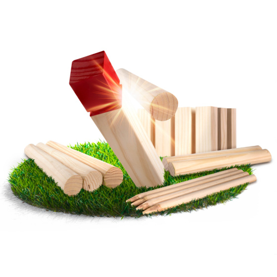 Catch & Throw games jeux de jardin en bois 4-en-1 Kubb/Domino/Jenga - Grasshopper – Image 12