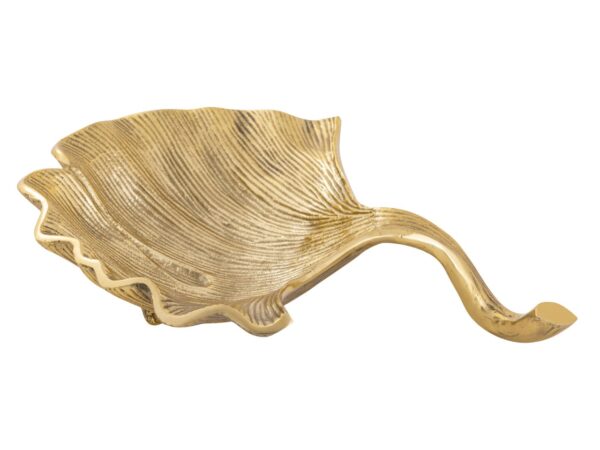 Bol décoratif bol aluminium ginkgo grand bol feuille d'or ou d'argent