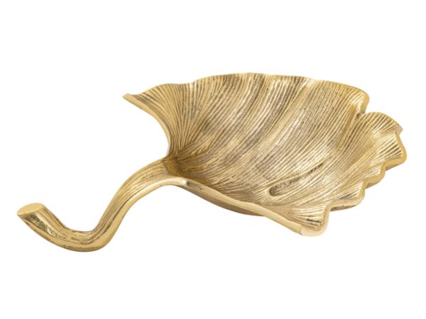 Bol décoratif bol aluminium ginkgo grand bol feuille d'or ou d'argent – Image 2