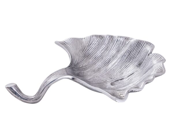 Bol décoratif bol aluminium ginkgo grand bol feuille d'or ou d'argent – Image 2