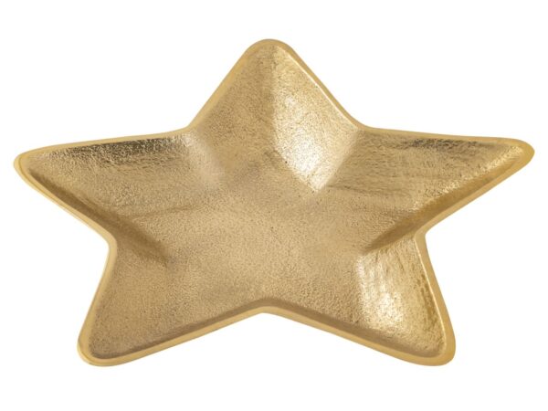 Bols décoratifs étoile lot de 2 Starlight or ou argent décoration de Noël aluminium – Image 4