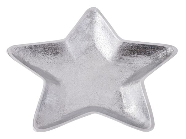 Bols décoratifs étoile lot de 2 Starlight or ou argent décoration de Noël aluminium – Image 4