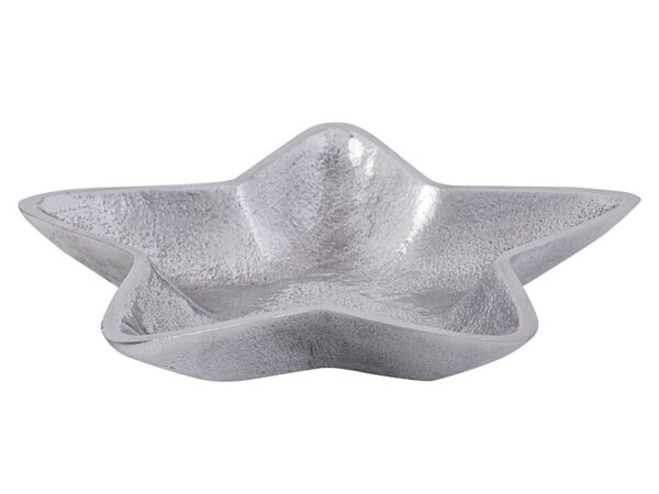 Bols décoratifs étoile lot de 2 Starlight or ou argent décoration de Noël aluminium – Image 5