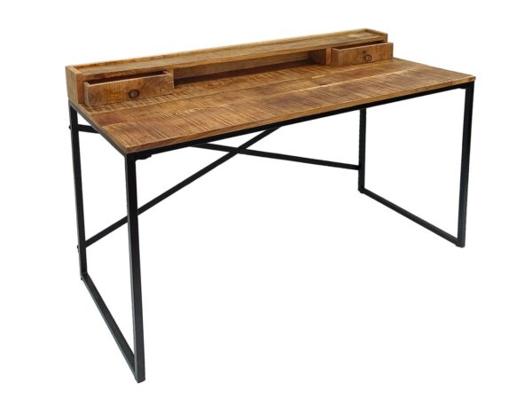 Table d'ordinateur de bureau 120x88x55cm Liverpool structure en métal noir – Image 5