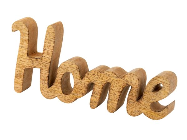 Figurine en bois lettrage Home L28x12cm Masterbox 24 pièces lettrage décoratif en bois de manguier massif – Image 3
