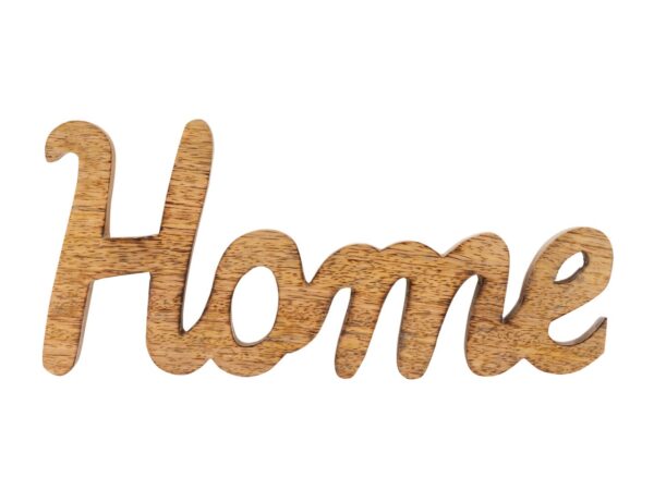Figurine en bois lettrage Home L28x12cm lettrage décoratif en bois de manguier massif – Image 3