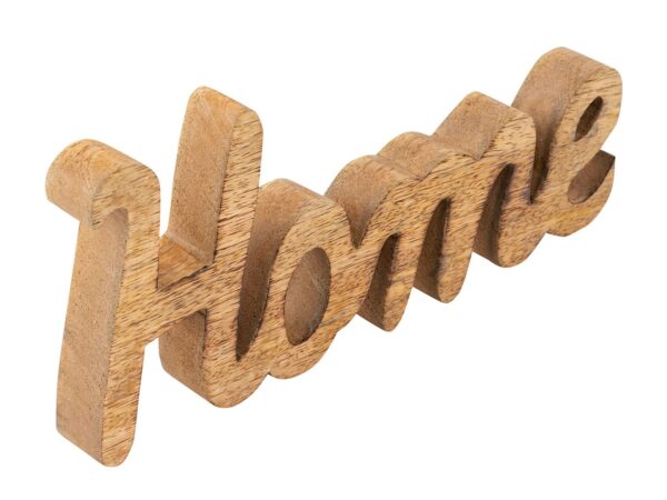 Figurine en bois lettrage Home L28x12cm lettrage décoratif en bois de manguier massif – Image 4