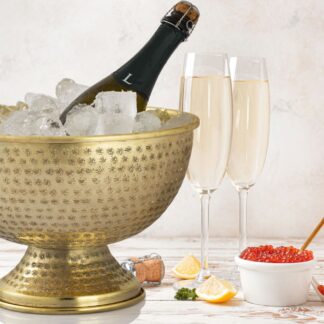 Refroidisseur de bouteilles refroidisseur de vin métal ø 29 cm refroidisseur de champagne rond argent or refroidisseur de glace refroidisseur de champagne