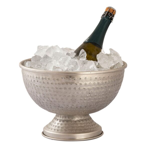 Refroidisseur de bouteilles refroidisseur de vin métal ø 29 cm refroidisseur de champagne rond argent or refroidisseur de glace refroidisseur de champagne – Image 2