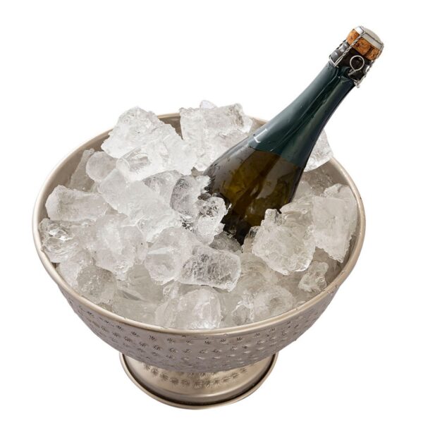 Refroidisseur de bouteilles refroidisseur de vin métal ø 29 cm refroidisseur de champagne rond argent or refroidisseur de glace refroidisseur de champagne – Image 6