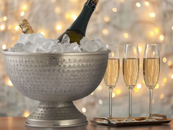 Refroidisseur de bouteilles refroidisseur de vin métal ø 29 cm refroidisseur de champagne rond argent or refroidisseur de glace refroidisseur de champagne