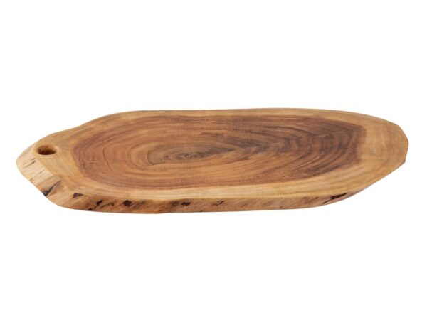 Planche de service tranche d'arbre collée 34x16cm ou plateau de service 52x24cm décoratif en acacia massif – Image 3