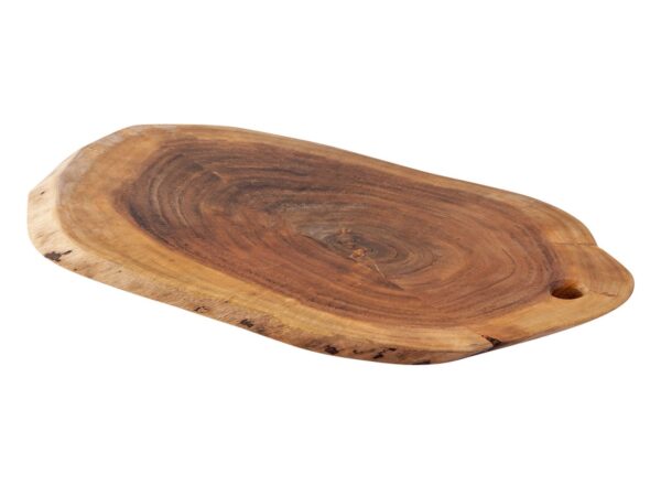Planche de service tranche d'arbre collée 34x16cm ou plateau de service 52x24cm décoratif en acacia massif – Image 4