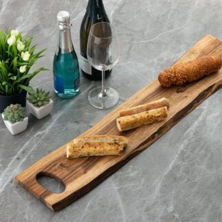 Planche de service en bois plateau décoratif Thor 70x15cm planche décorative en acacia massif