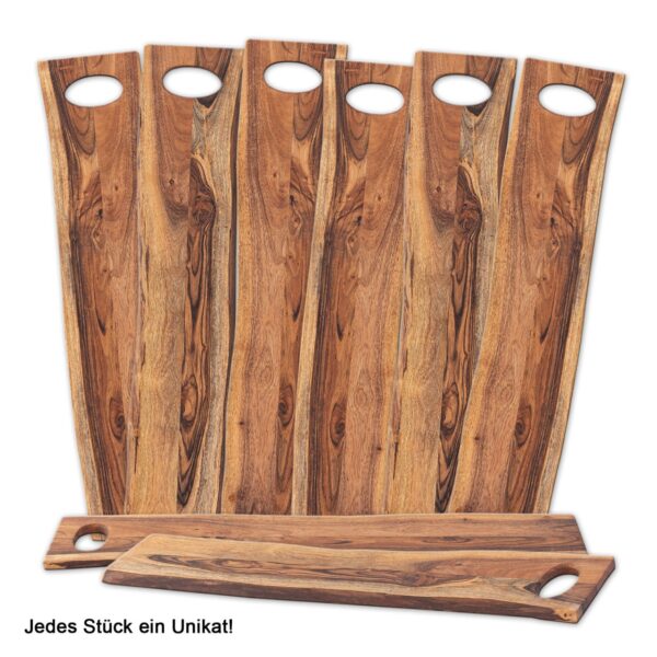 Planche décorative planche de service plateau décoratif Masterbox 8 pièces Thor 70x15cm acacia massif
