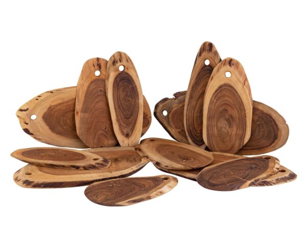 Planche de service tranche d'arbre 34x216cm ou 52x24cm planche à découper plateau de service en bois décoratif acacia massif – Image 9