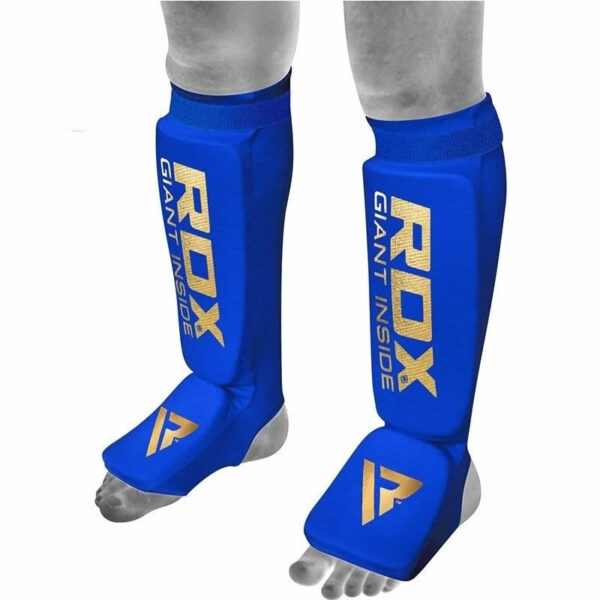 RDX Rembourré Protège Tibias Petite Bleu Lycra – Image 2
