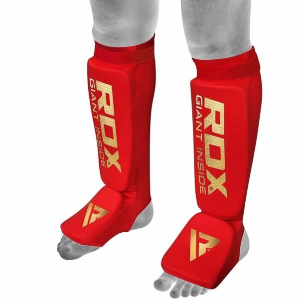 RDX Rembourré Protège Tibias X Grande Rouge Lycra – Image 2
