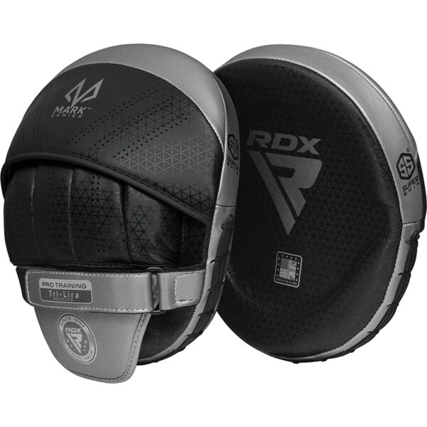 RDX L1 Mark Pro Coussinets mise point l'entraînement boxe Argent Cuir – Image 2