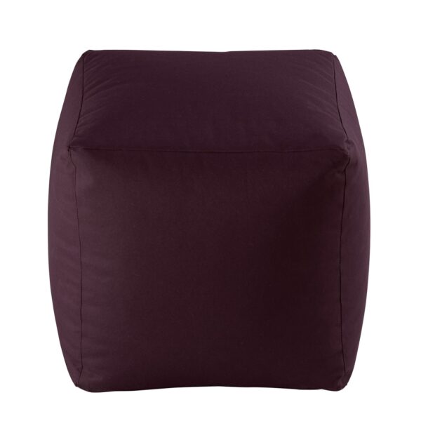 Tabouret d'extérieur Cube de siège 45x45x45cm, repose-pieds, coussin de sol, jardin, Patio, Bamba – Image 3