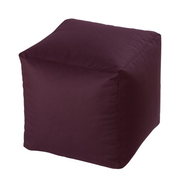 Tabouret d'extérieur Cube de siège 45x45x45cm, repose-pieds, coussin de sol, jardin, Patio, Bamba – Image 4