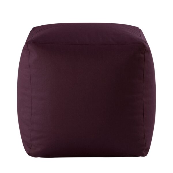 Tabouret d'extérieur Cube de siège 45x45x45cm, repose-pieds, coussin de sol, jardin, Patio, Bamba – Image 5