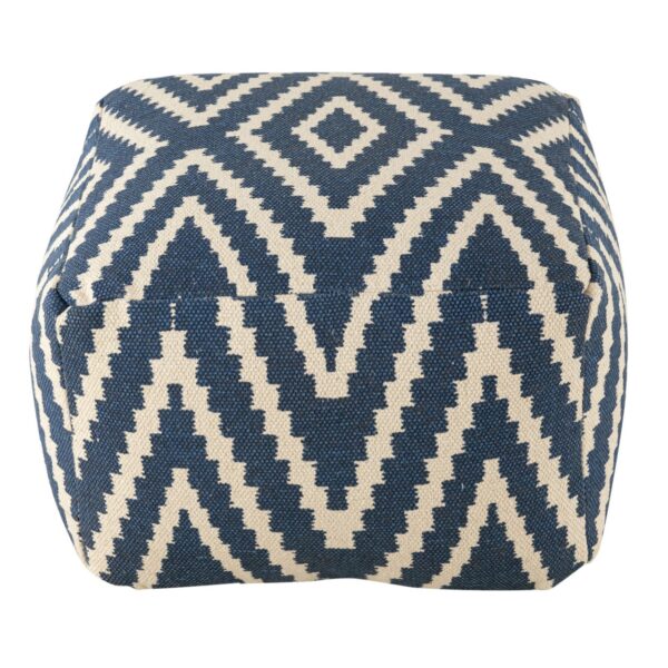 Repose-pieds siège cube 50x35x50cm pouf kilim coussin de sol Pérou noir taupe jaune turquoise – Image 6