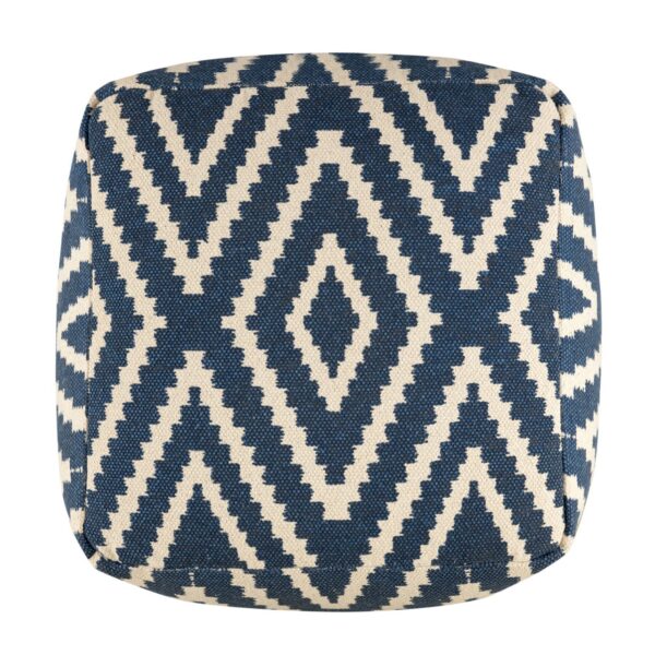Repose-pieds siège cube 50x35x50cm pouf kilim coussin de sol Pérou noir taupe jaune turquoise – Image 8