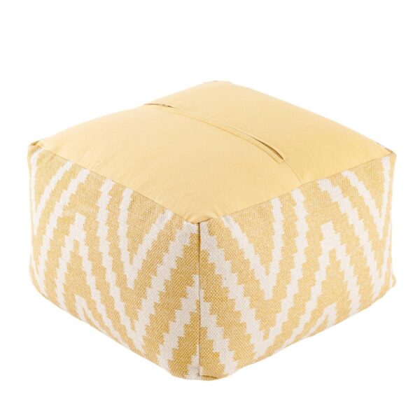 Repose-pieds siège cube 50x35x50cm pouf kilim coussin de sol Pérou noir taupe jaune turquoise – Image 9