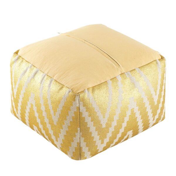 Repose-pieds siège cube 50x35x50cm pouf kilim coussin de sol Pérou noir taupe jaune turquoise – Image 9