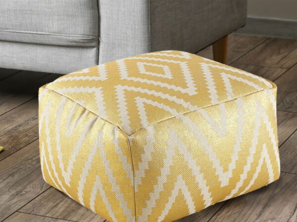 Repose-pieds siège cube 50x35x50cm pouf kilim coussin de sol Pérou noir taupe jaune turquoise – Image 2