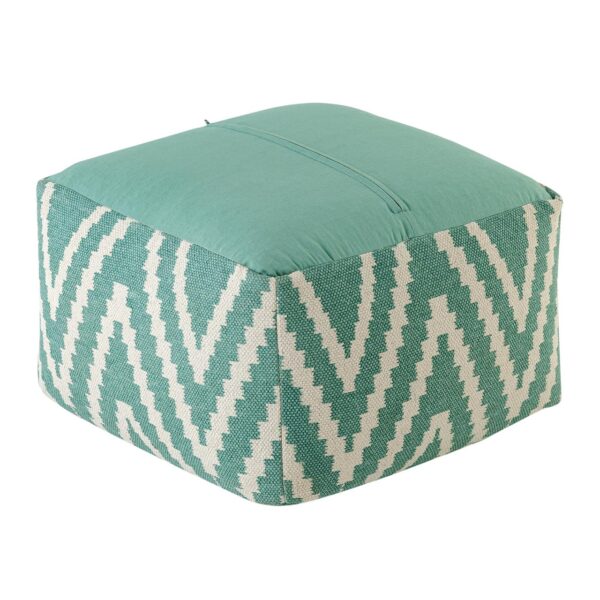 Repose-pieds siège cube 50x35x50cm pouf kilim coussin de sol Pérou noir taupe jaune turquoise – Image 9