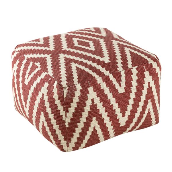 Repose-pieds siège cube 50x35x50cm pouf kilim coussin de sol Pérou noir taupe jaune turquoise – Image 3
