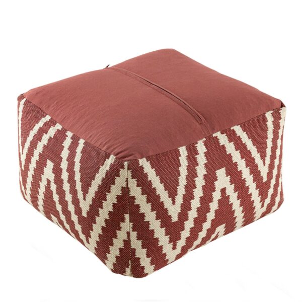 Repose-pieds siège cube 50x35x50cm pouf kilim coussin de sol Pérou noir taupe jaune turquoise – Image 9