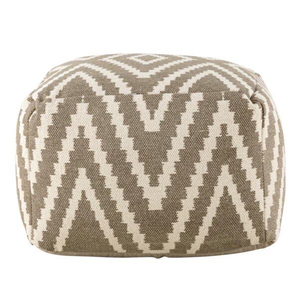 Repose-pieds siège cube 50x35x50cm pouf kilim coussin de sol Pérou noir taupe jaune turquoise – Image 6