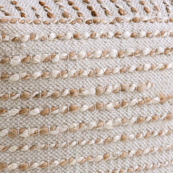 Tabouret en jute 45x45x45cm pouf carré tabouret décoratif tabouret en jute naturel coussin de sol repose-pieds – Image 5