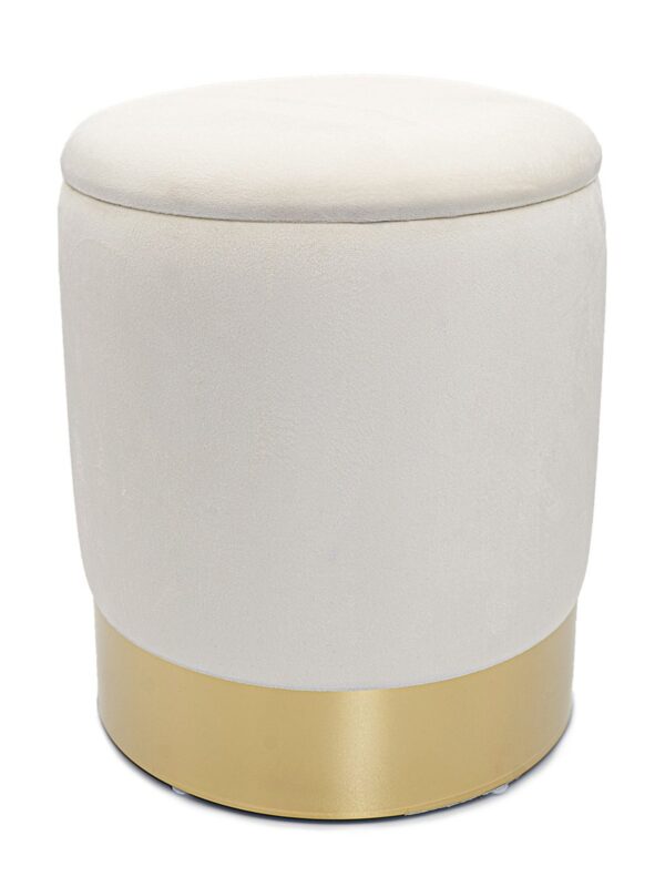 Tabouret en velours tabouret décoratif pouf en velours pouf décoratif tabouret en velours avec espace de rangement et couvercle Ø 31 H 38 cm