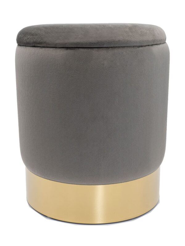 Tabouret en velours tabouret décoratif pouf en velours pouf décoratif tabouret en velours avec espace de rangement et couvercle Ø 31 H 38 cm