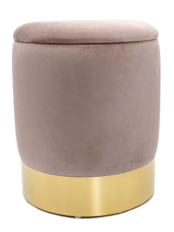 Tabouret en velours tabouret décoratif pouf en velours pouf décoratif tabouret en velours avec espace de rangement et couvercle Ø 31 H 38 cm