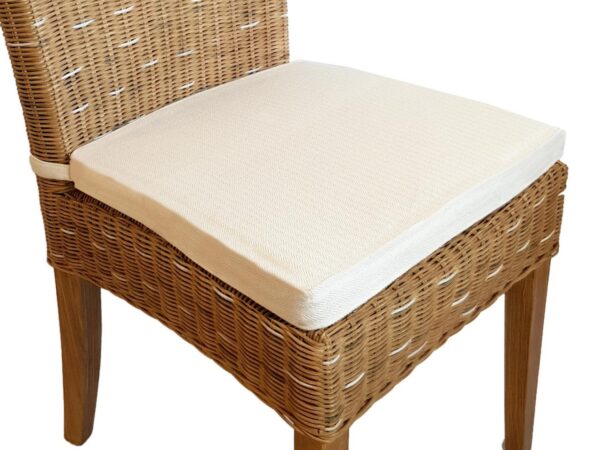 Chaises de salle à manger lot de 4 chaises en rotin chaises de table à manger de jardin d'hiver chaises en osier Cardine cappuccino – Image 7