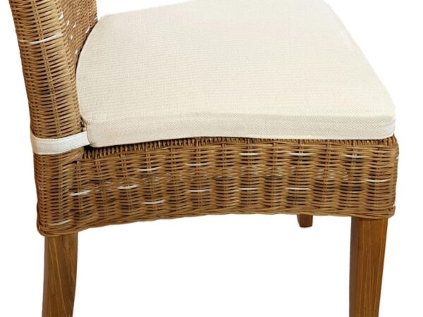 Chaises de salle à manger lot de 4 chaises en rotin chaises de table à manger de jardin d'hiver chaises en osier Cardine cappuccino – Image 8