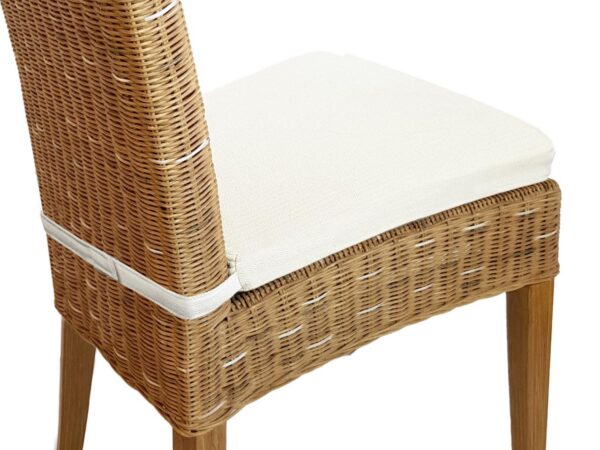 Chaise de salle à manger en rotin, chaise de jardin d'hiver, en osier, durable, Cardine cappuccino naturel – Image 8