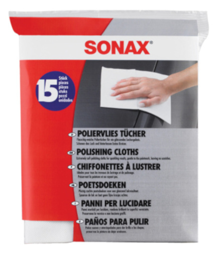Cleaning cloths chiffons de nettoyage synthétiques blancs 15 pcs - Sonax – Image 3