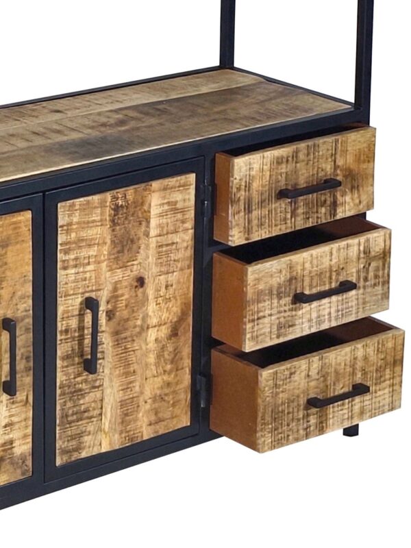 Etagère bibliothèque sur pied 98x190x36cm structure métal Liverpool – Image 6