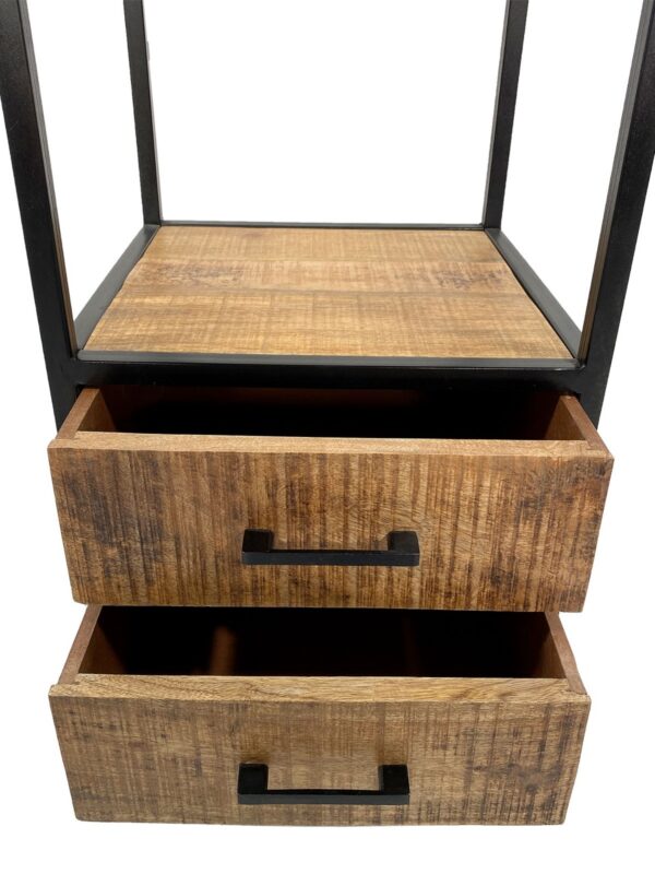 Bibliothèque support étagère bibliothèque 40x180x40 cm avec tiroirs Liverpool structure métal noir – Image 5