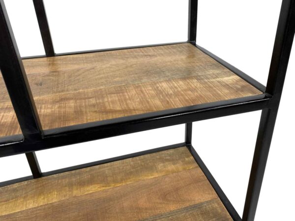 Étagère à livres étagère à livres séparateur de pièce étagère à livres 75 x 115 x 36 cm structure en métal Liverpool noir – Image 5