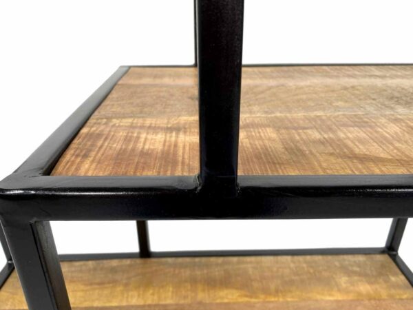 Étagère à livres étagère à livres séparateur de pièce étagère à livres 75 x 115 x 36 cm structure en métal Liverpool noir – Image 6