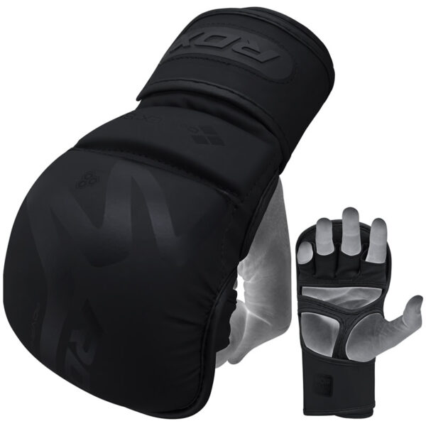 RDX T15 Noir MMA Gants D'entraînement Petite Cuir PU – Image 2