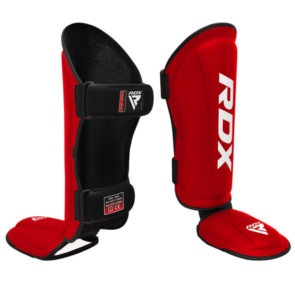 RDX T1 Protèges Tibias Pieds Petite Rouge Blanc M – Image 2